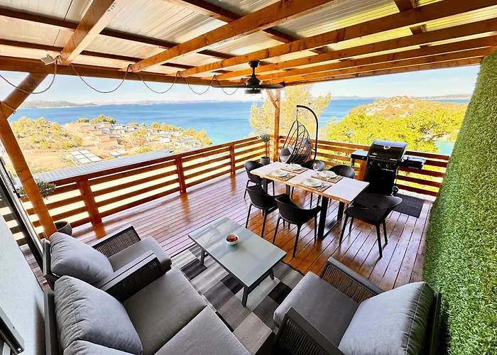 公寓 D-view Premium Mobile - Panoramic Seaview - 150 M From Beach, Free Parking 德拉格